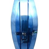 Blue wall sconces attributed to Fontana Arte, 1970.