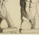 Large Academic Drawing Renée Belvaux (1903-1984) Male Nude 85x60cm