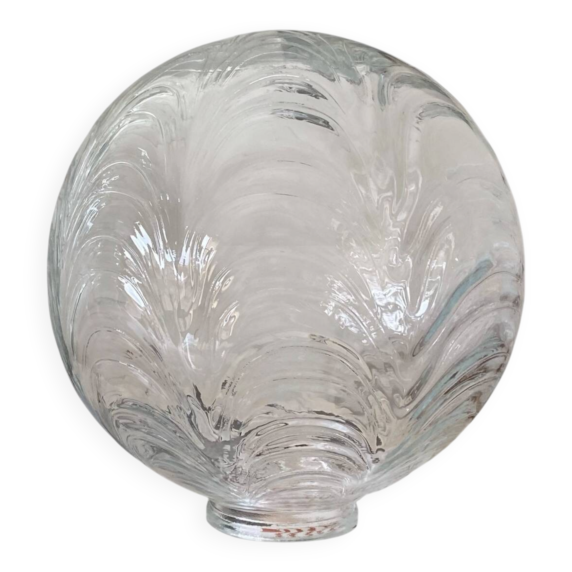 Old transparent glass globe for wall lamp chandelier.
