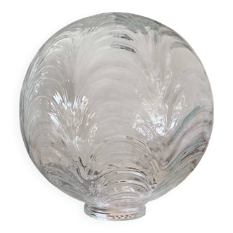 Old transparent glass globe for wall lamp chandelier.