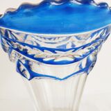 Vintage glass vase painted