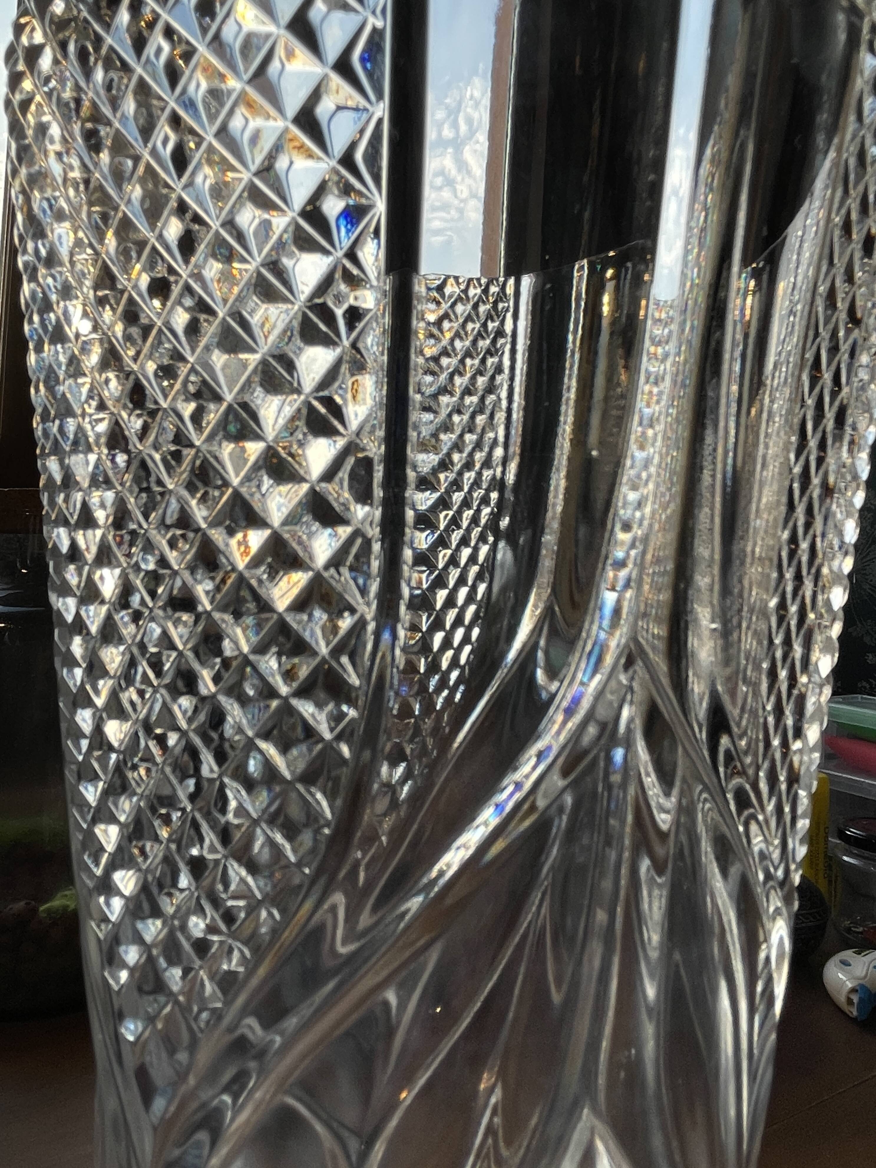 Massive vase Crystal d'Arques-Durand, series "Royale" (1950, France)