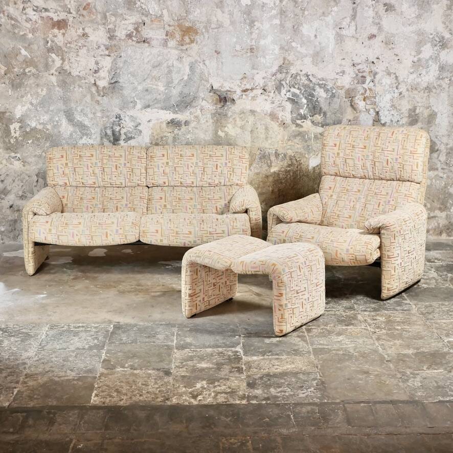 Strässle graphic sofa, 1980s