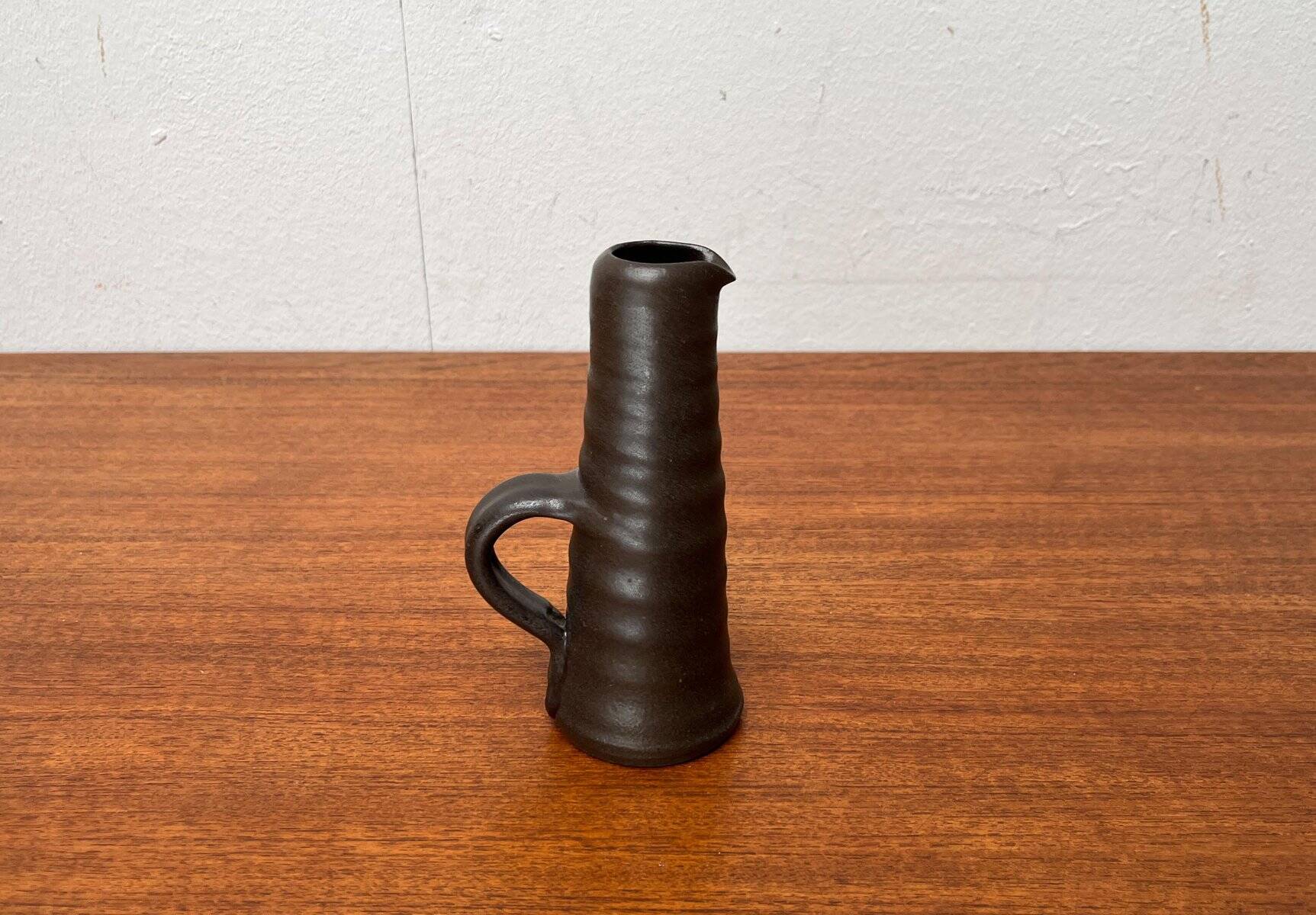 Carafe vase from German studio pottery from the mid-century by Petra, 1960s.