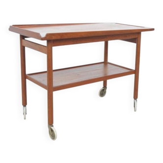 Danish teak serving trolley in the style of Arne Vodder, 1960s