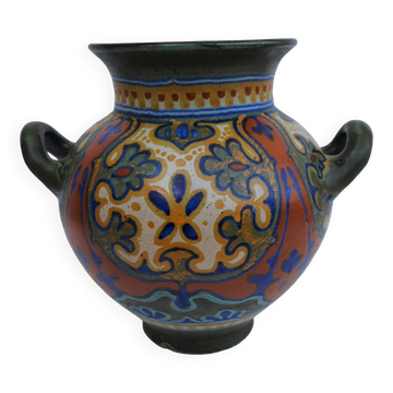 Bulge vase with 2 handles Gouda Holland