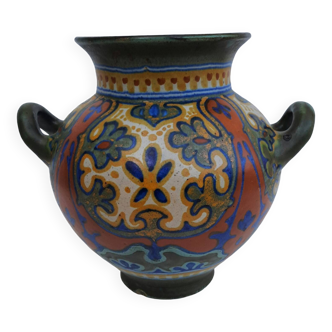 Bulge vase with 2 handles Gouda Holland