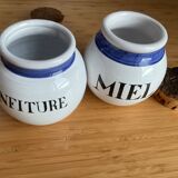Ceramic spice jars, jam, honey