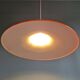 Large vintage orange plastic pendant light
