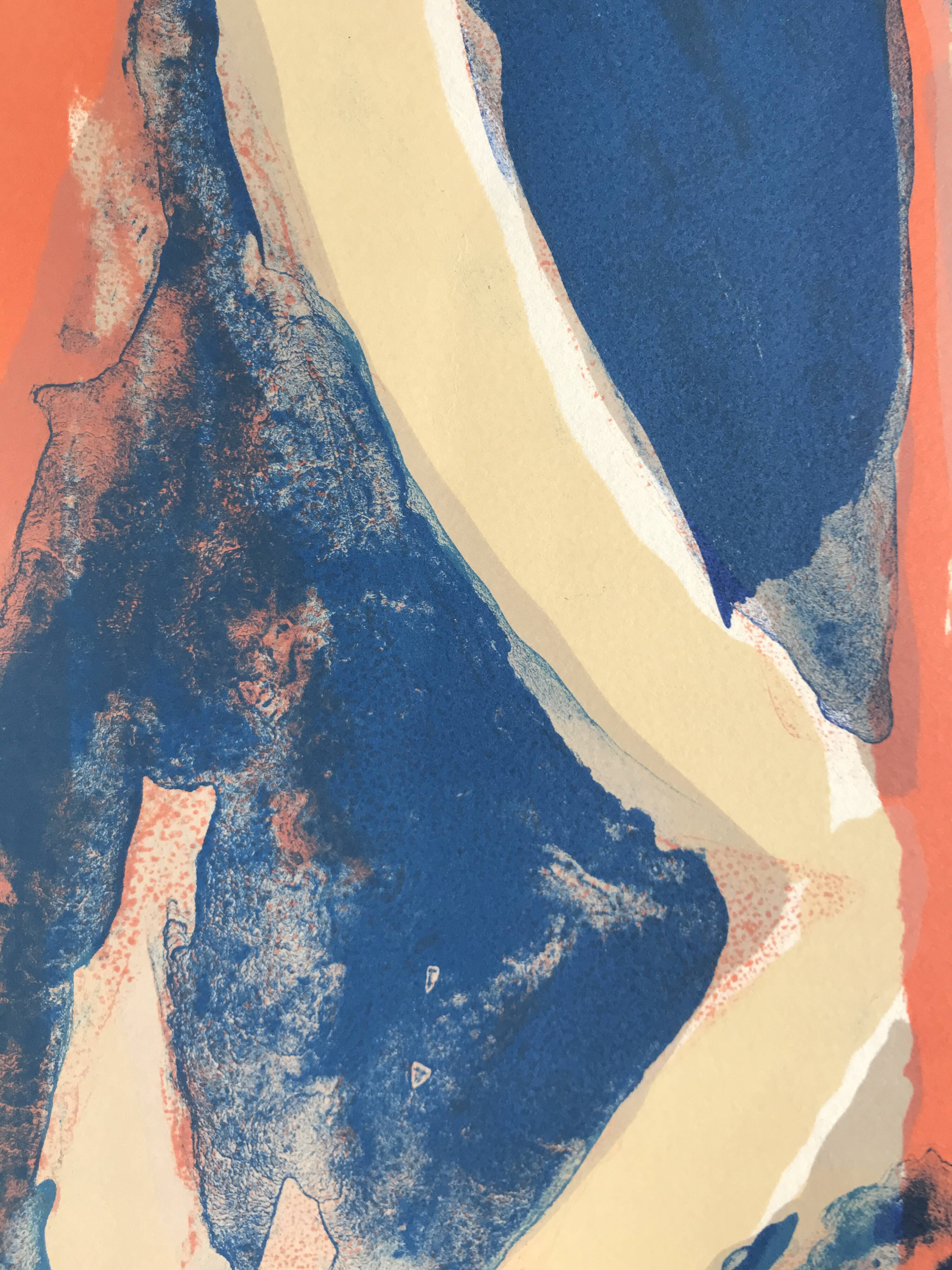 Lithographie originale signée au crayon, Bram Van Velde, Sans titre, 1968