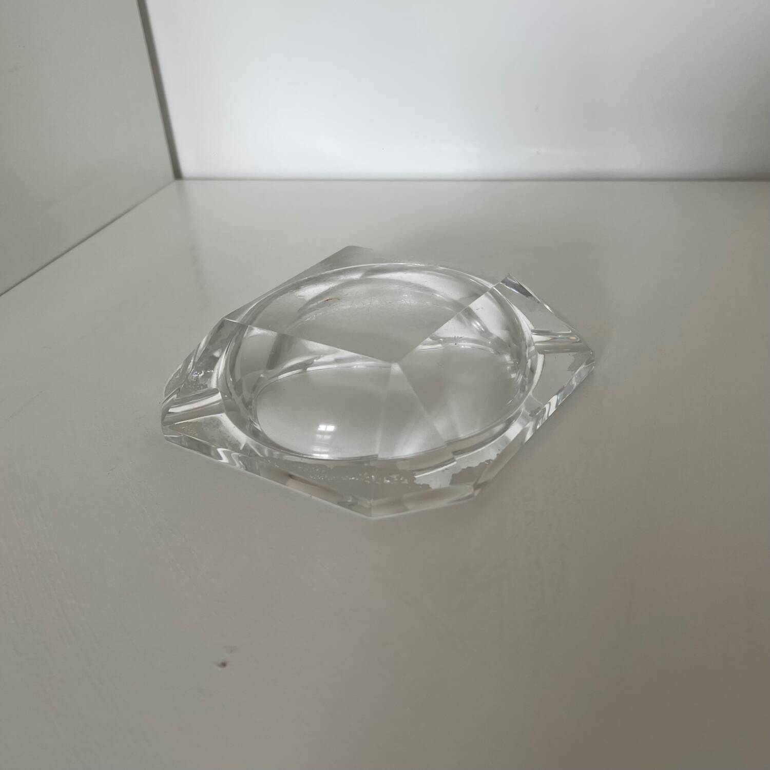 Val St Lambert Crystal Ashtray