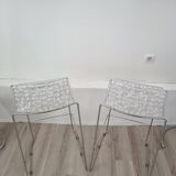 Paire de tabourets de bar design Spider Made in Italy