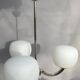 Sputnik 1970 triplet globes opal glass