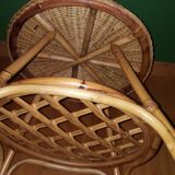 Vintage rattan table