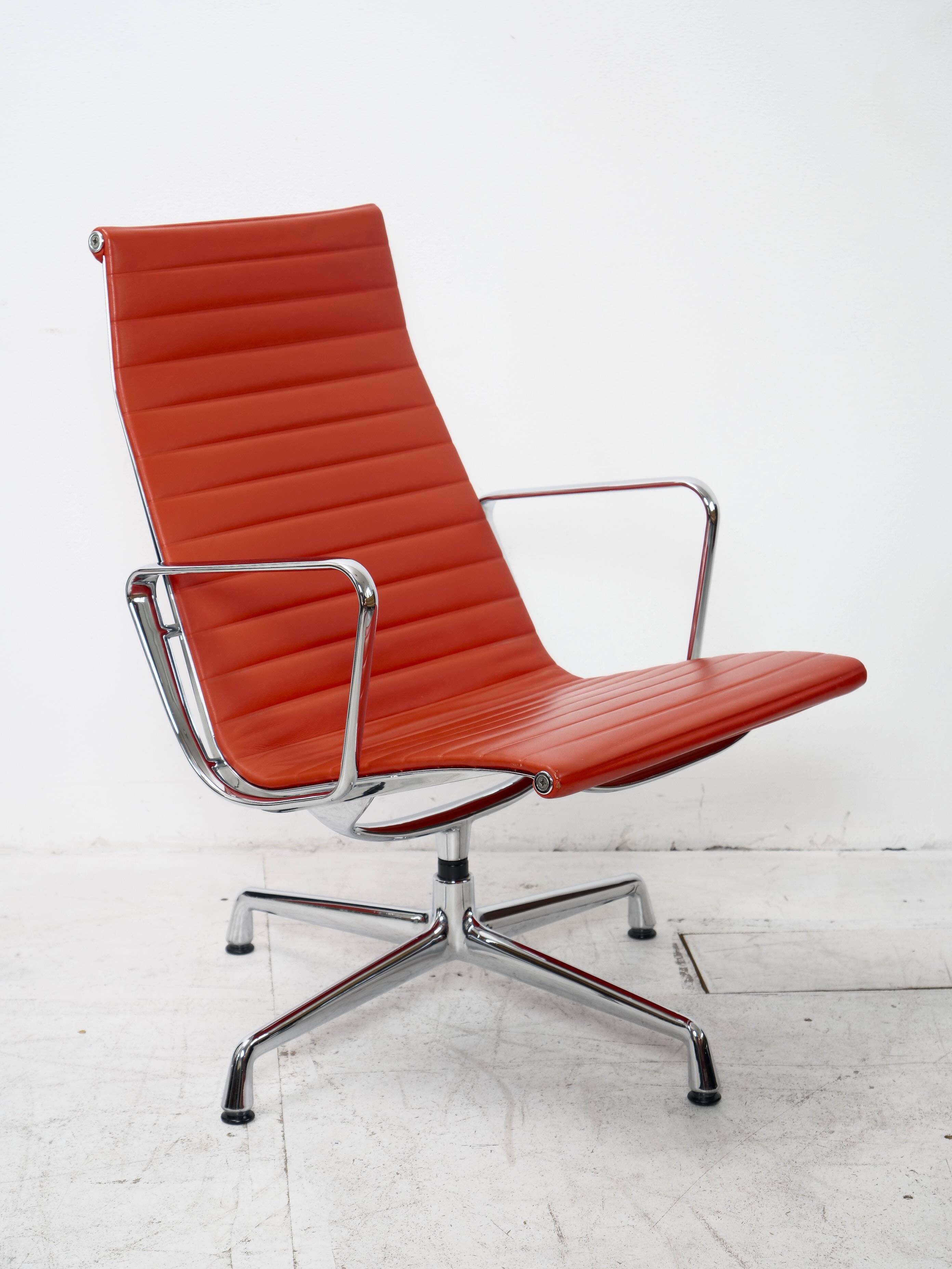 Eames Lounge chair EA116 red leather