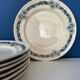 Set of 8 flat plates in Longchamp ironstone model Denise.