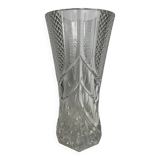 Large molded crystal vase