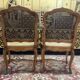 Paire de fauteuil de style Louis XV en cannage