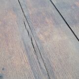 Burgundian oval farm table in 19th century solid oak with shutters - 1m93