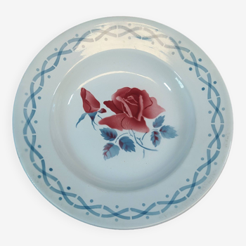 Assiette vintage janine digoin motifs fleuris