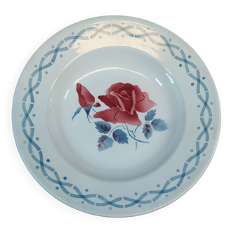 Assiette vintage janine digoin motifs fleuris