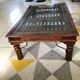 Tray coffee table decorated with a wrought iron trellis from 60-70