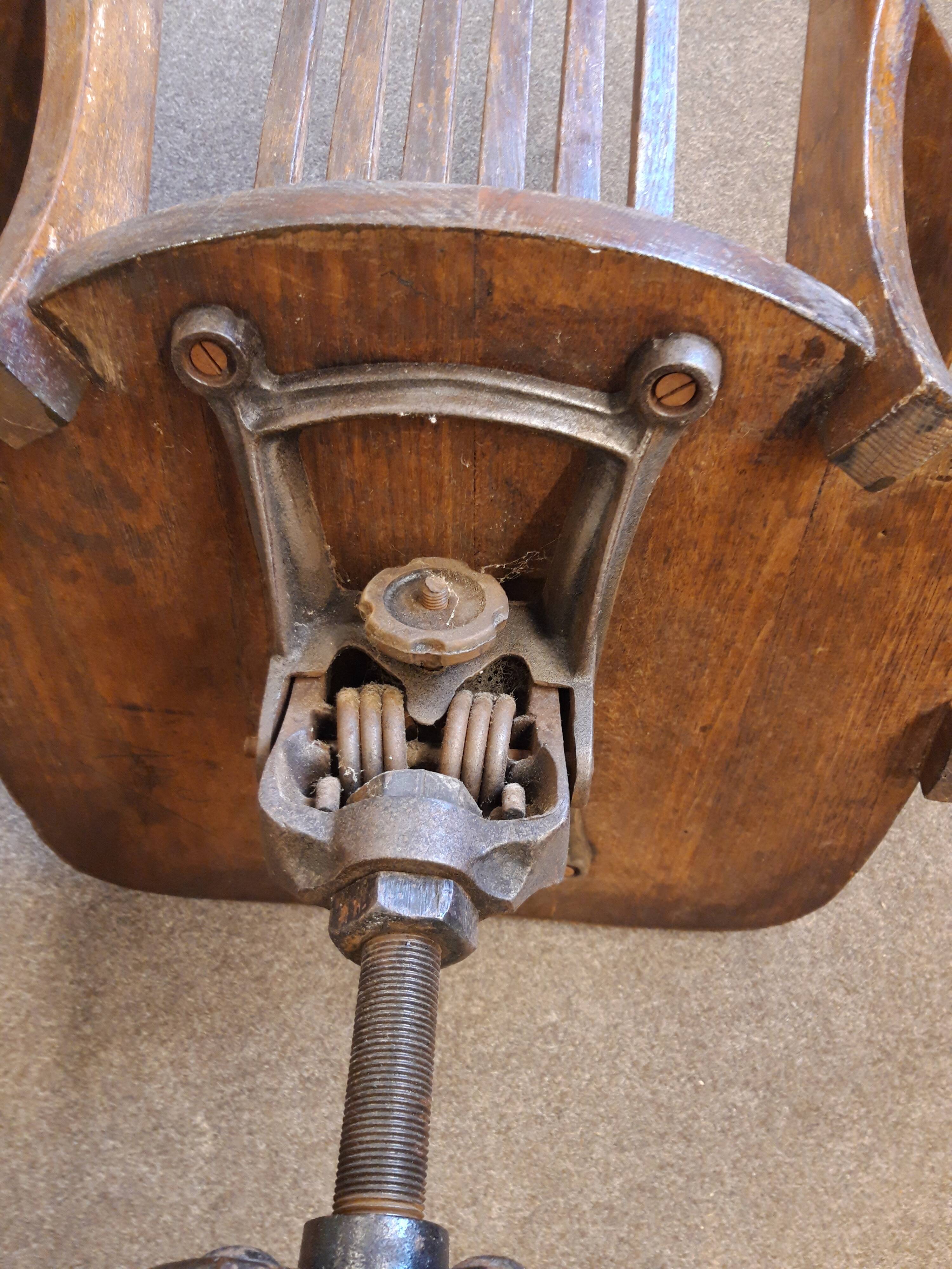 American oak office armchair