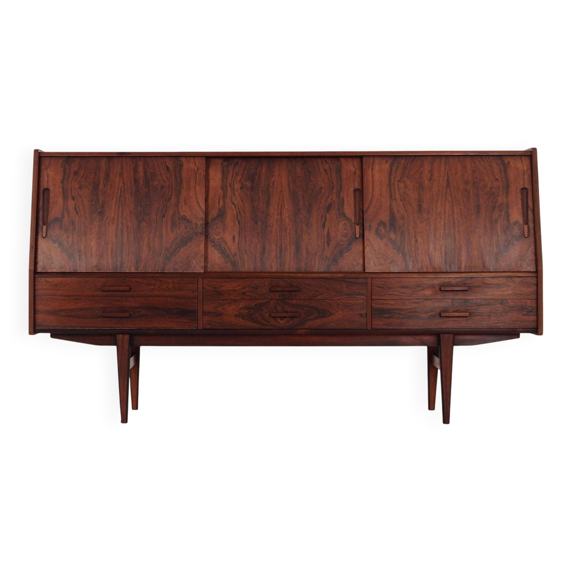 Rosewood highboard, Danish design, 1970s, production: Denmark
