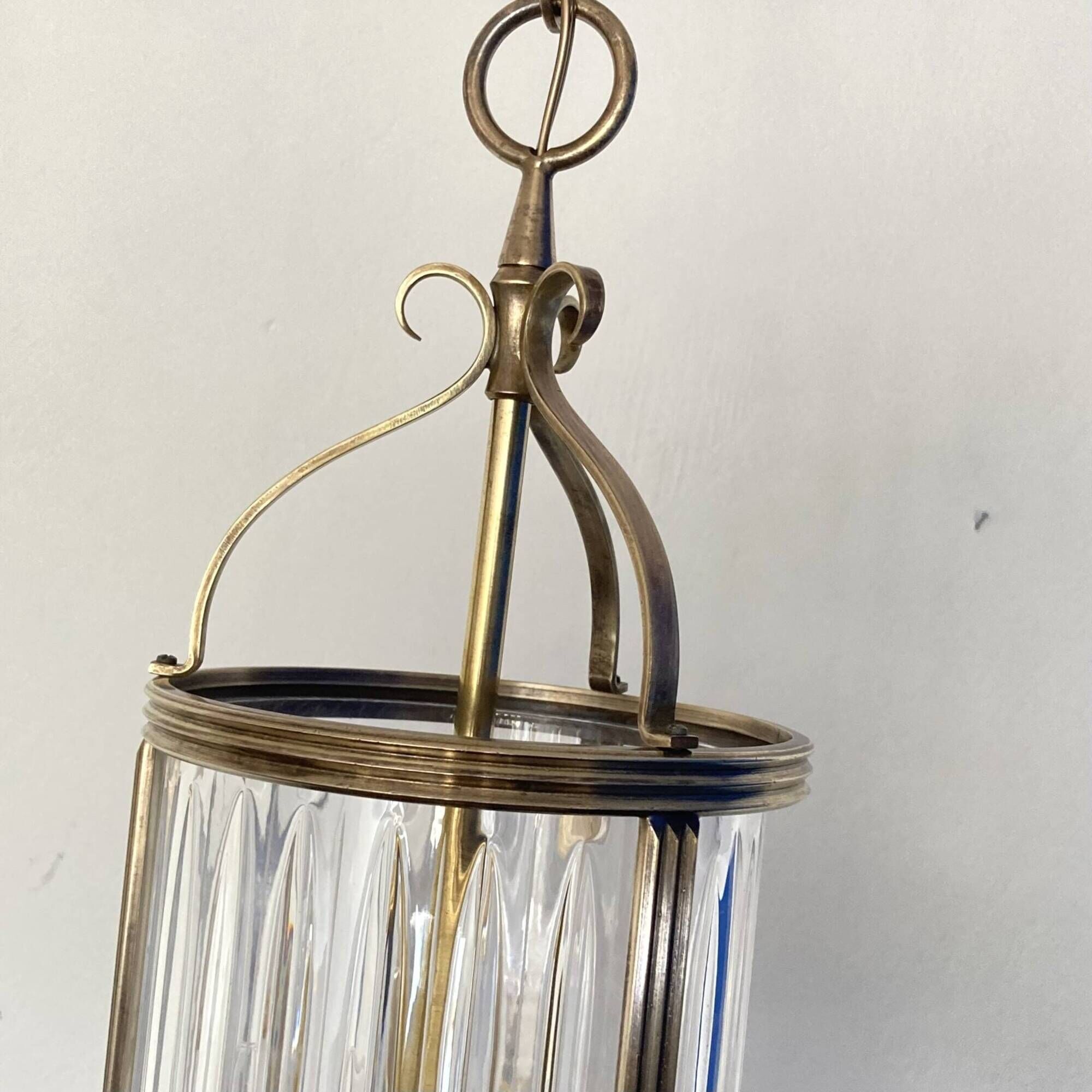 Old vintage brass and crystal lantern decoration chandelier lighting LAMP-7125