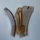 Wall lamp two fires in brass and curved glass from the 80s