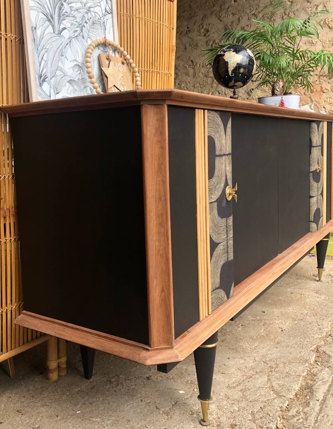 Black vintage sideboard