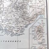 Carte de la France vintage de 1950