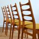 Suite de 4 chaises scandinave 1960s