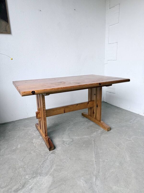 Table mobilier de montagne pin massif