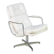 Armchair "Space Age"". Steel and imitation leather. Swivel. France, 70s