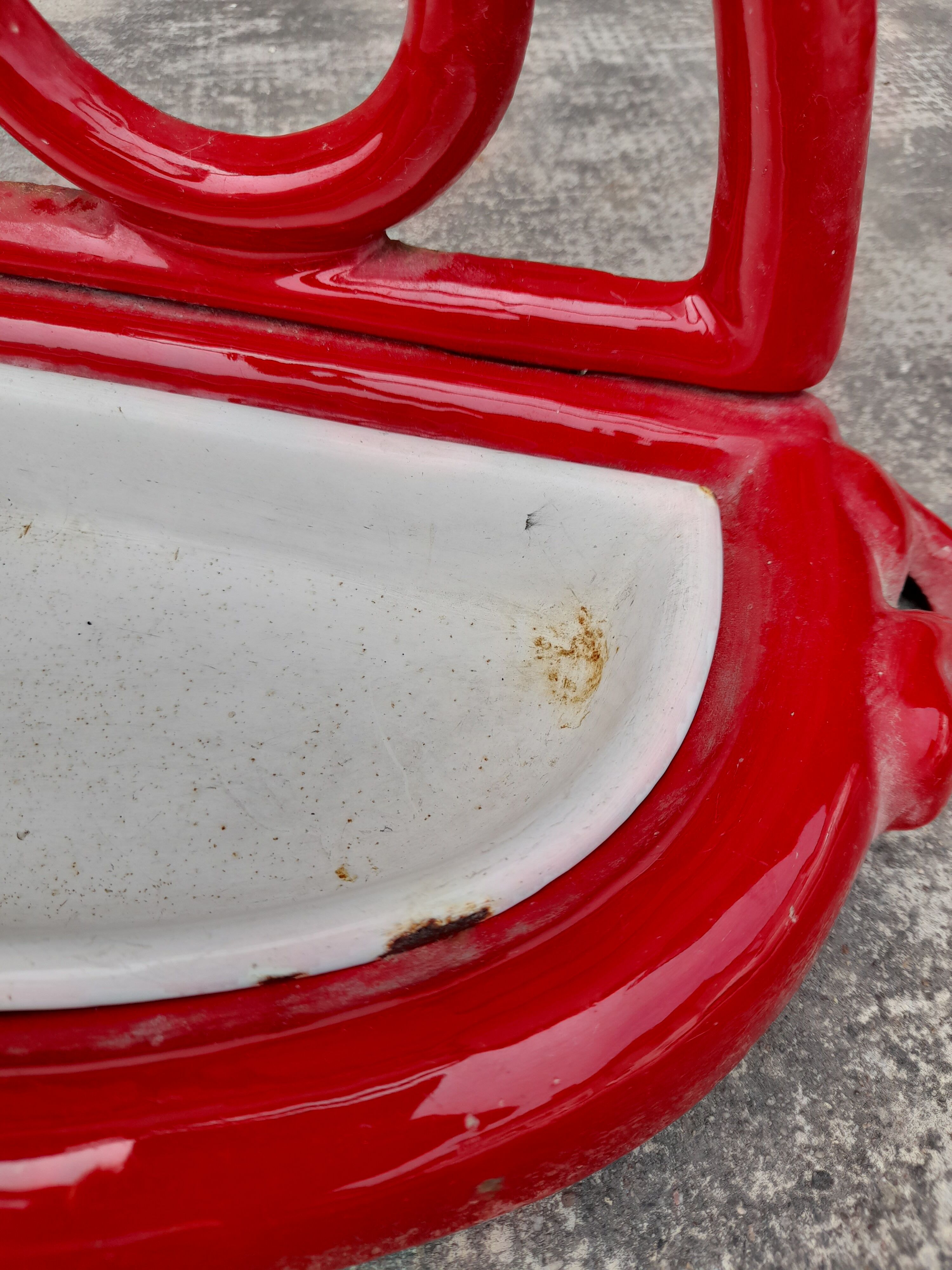 Enamelled cast iron cane umbrella holder
