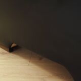 Black armchair, Italian design, 1980s, manufacture: Italy