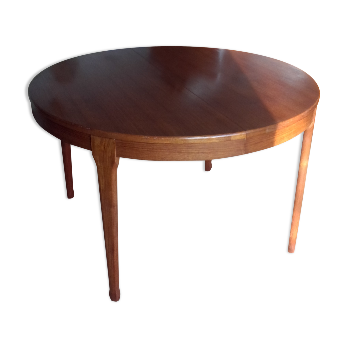 Table teak 2 extensions "furniture TV Paris"