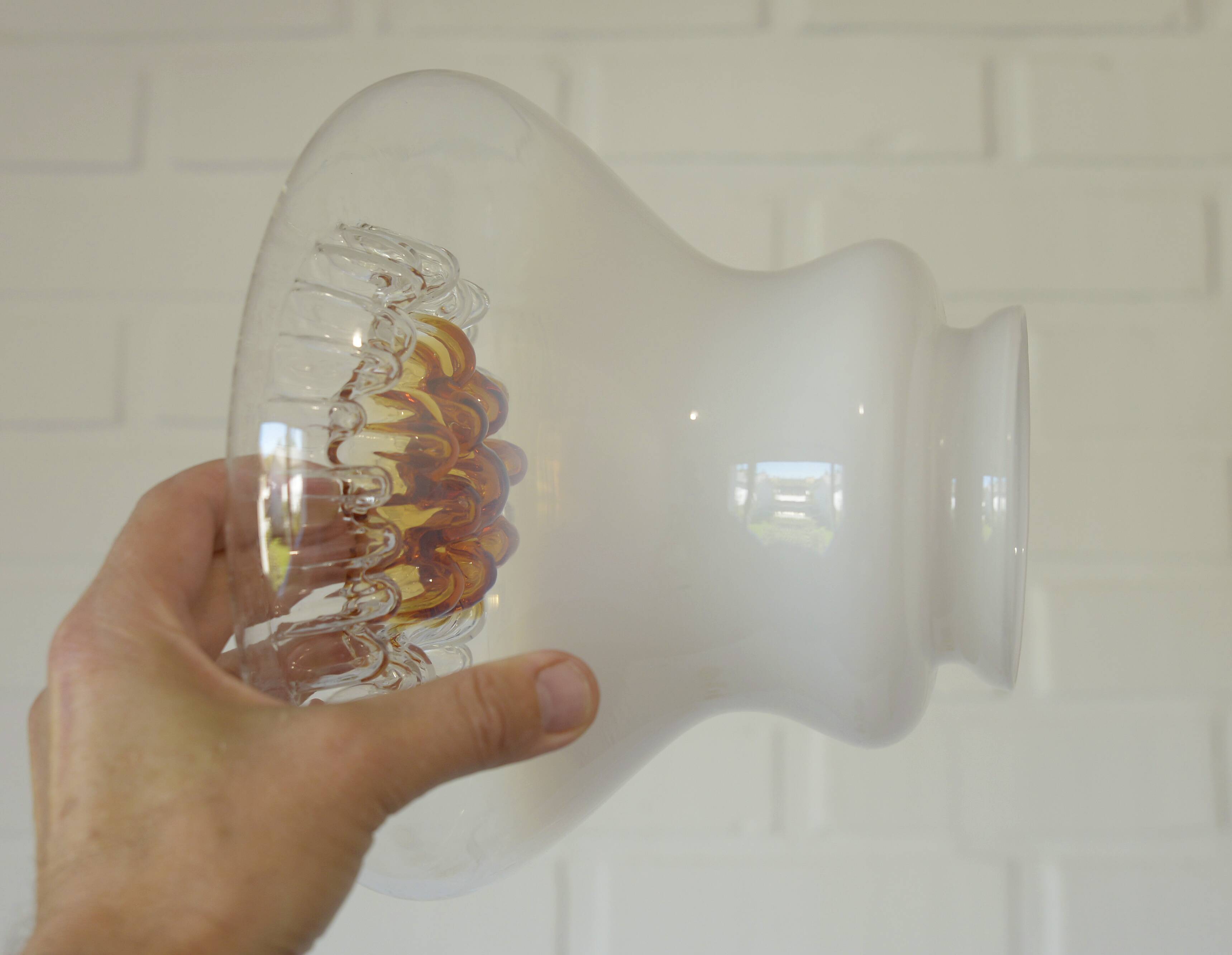 Set of 4 Vintage Sconces Flush Mount Mazzega Murano Glass Ceiling Lights