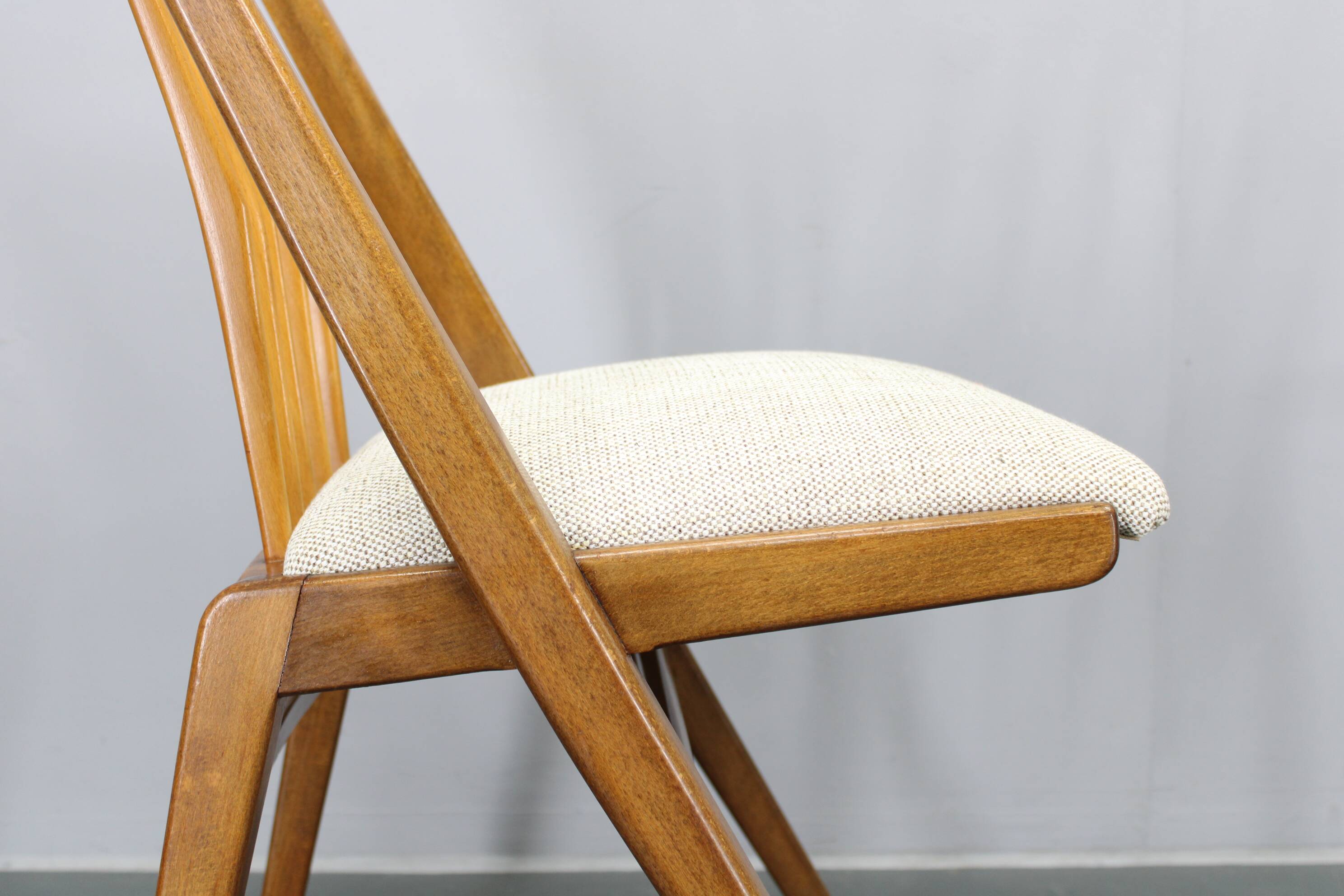 1970s Set of Four Beech Dining Chairs, West Germany