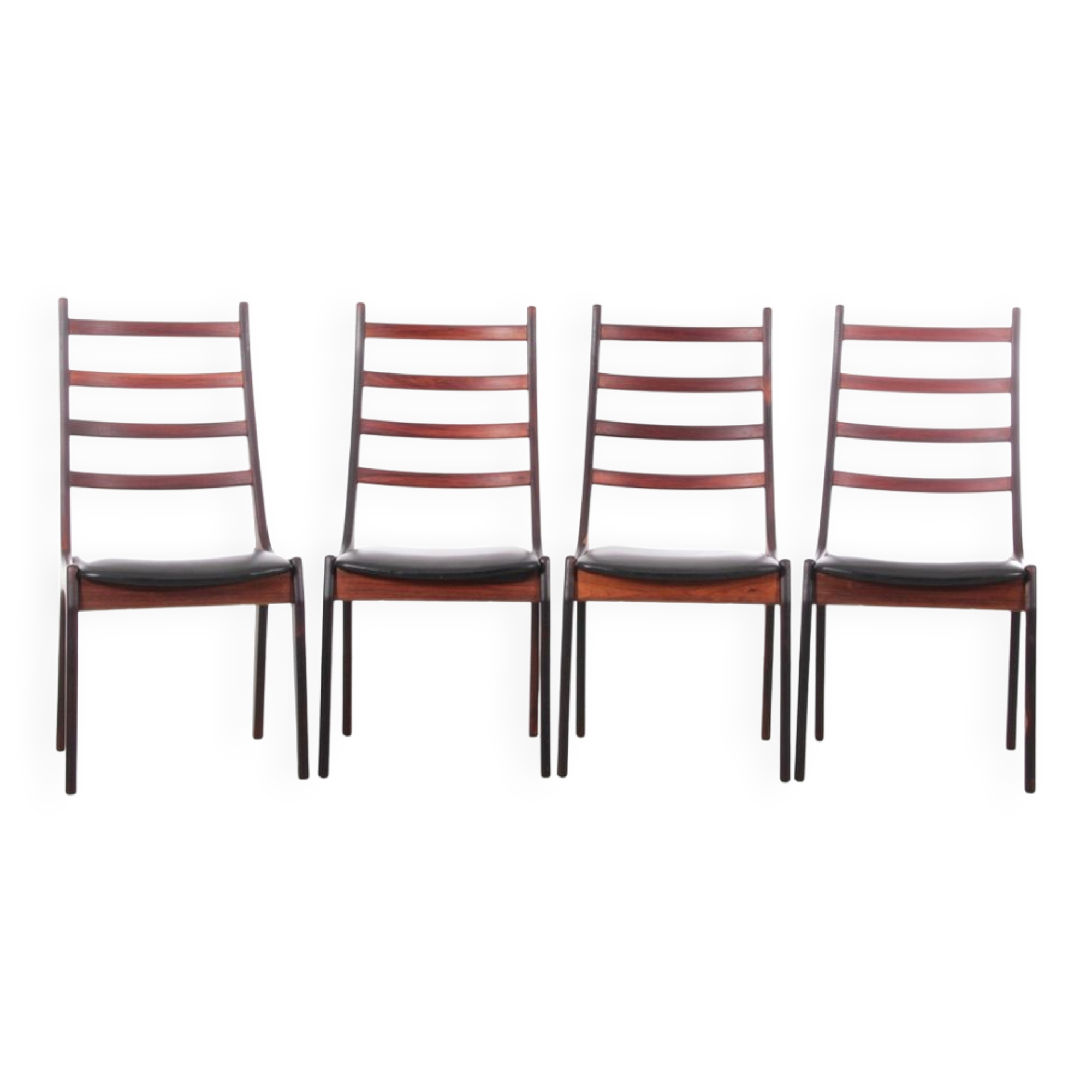 Suite of 4 Scandinavian rosewood chairs from Rio