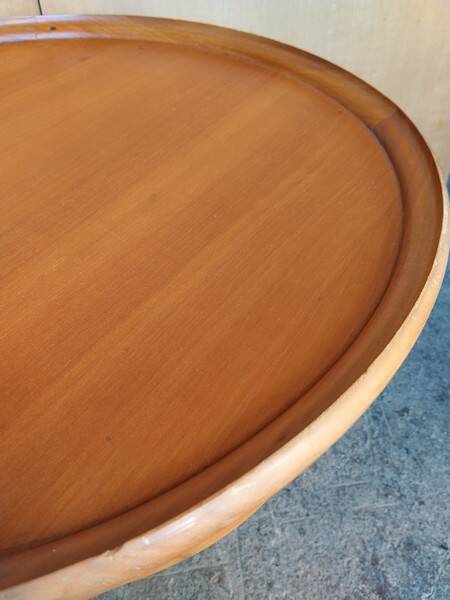 Art Deco style solid wood gueridon coffee table