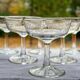 Lot 6 coupes champagne décor arabesques