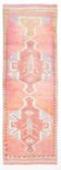 4x10 Runner Salmon Pink Vintage Runner, Turkish Wool Runner, 103x307Cm