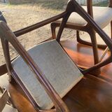 Vintage Baumann sleigh chairs with table