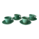 Set of 4 Vintage Jade Green Studio Pottery Espresso Cups & Saucers – Hand G