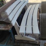 Garden bench painted wood circa 1950