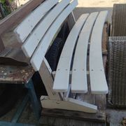 Banc de jardin en bois peint vers 1950