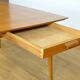 Vintage 1960s light oak table & compass legs