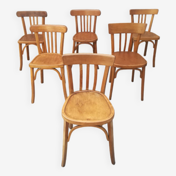 Mismatched bistro chairs